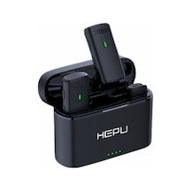 HEPU HP-K10 2.4GHz Kablosuz Mikrofon Seti – Şarj Kutulu iOS/Type-C Uyumlu