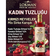Lokman Hekim Hayat Kadın Tuzluğu Berberin Kırmızı Meyveler Mix Sirke Karışık 500 Ml