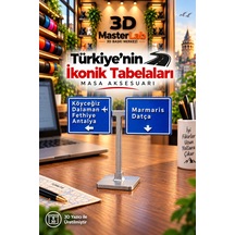 Türkiye Nin En Güzel Yol Ayrımı Tabelası 3d Baskı Dekoratif Masa Aksesuarı Minyatür Yol Tabelası