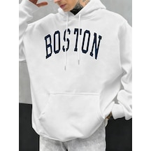 Startmore Tarzsokak Boston Mektup Logo Tasarımı Erkekler Hoody Sonbahar Polar Kapüşonlular Hip Hop Büyük Boy Soka Beyaz