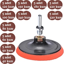 57 Parça Cırt Zımpara Seti 115 Mm 40-320 Kum