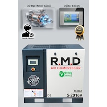 R.m.d Kompresör 16 Bar 20 Hp Invertörlü Vidalı Hava Kompresör Tek Makine Üs-20v