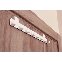 Metal Beyaz Amerikan Kapı Arkası Askılık Organizer Askılık Ve Banyo Kapı Arkası Askılık Mt60b