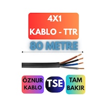 Öznur 4x1 Ttr Kablo Metre Seçenekli Siyah - 80 Metre