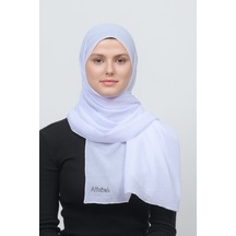 Altobeh Kadın Pratik Kırışık Krinkıl Mira Tesettür Şal - Beyaz