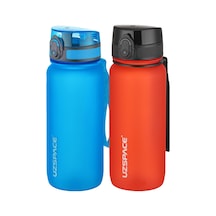 Uzspace 2'li Tritan Matara Seti 650 Ml 14 Farklı Renk Seçeneği Fiftyfifty -3037seta Mavi-Fantasyred