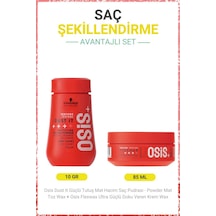 Dust It Güçlü Tutuş Mat Hacim Saç Pudrası 10g + Flexwax Ultra Güçlü Doku Veren Krem Wax 85ml