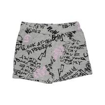 Lovetti Kız Çocuk Graffiti World Desen Cepli Şort 8069 Çok Renkli
