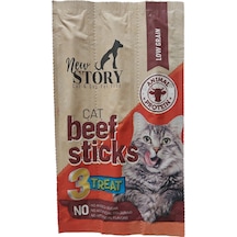 New Story Cat Beef Sticks Dana Etli Kedi Ödül Çubukları 3 x 5 G