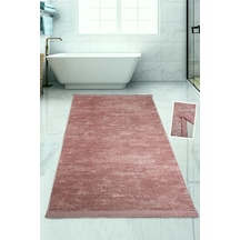Nova Pembe 80x150 Cm Büyük Ebat Banyo Paspası Spor Saçaklı Kaymaz Pembe