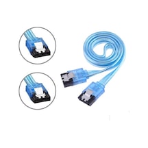 2 Adet - 1 Metre Sata 3.0 Data Kablosu 6gbps Destekli, Hdd & Ssd Uyumlu, Metal Klipsli