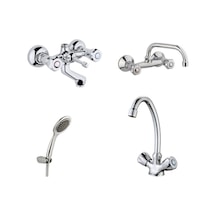 Erce Klasik Banyo Lavabo + Eviye Bataryası Duş Takımı