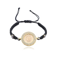 22 Ayar Çeyrek Altınlı İpli Bileklik N11.108