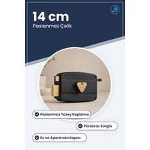 Oval Dış Kapı Kilidi 14 Cm Paslanmaz Çelik Kilit Ev Apartman Ofis