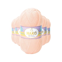 5 Adet Elite Baby El Örgü İpi Tüylenmeyen Bebek Yünü Soft Şeftali