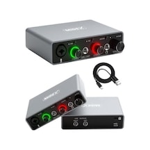 Glx-700gr Üst Segment Usb Stüdyo Ses Kartı 2 Giriş 2 Çıkış 24bit/192khz