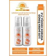 Leke Karşıtı, Yüksek Korumalı Spf50+ Faktörlü 100 Ml Güneş Kremi 2 Adet