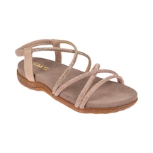 Sms Taşlı Comfort Kadın Sandalet Sms-2546 Nut Taşlı Ten