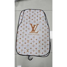 Lv Turuncu Beyaz Desen Kaymaz Taban Dekoratif Oto Halı Paspas Üniversal Yıkanabilir Her Araca Uyumlu