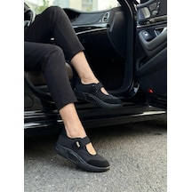 Nesilshoes Nesil Shoes Conf 112 Siyah Cırtlı Anatomik Kadın Sneakers