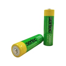 Sertec 18650 3.7v 2000 Mah 1c Li-ion Şarjlı Pil Başlı Evimdeyokyok