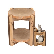 Necoichi Kedi Tırmalama Kulesi, İç Mekan Kedileri İçin, Tersinir Kullanılabilirlik Ve Ekstra Konforlu, Karton Yatak Kanepe / Xl, Meşe