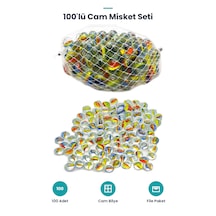 100'lü Misket Seti - Cam Bilye - File Paket Standart