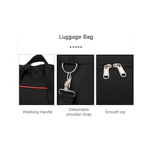 Genişletilebilir Bagaj Çantası Katlanabilir Bavul Çantası Siyah