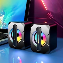 Işık Yayan Bilgisayar Hoparlörü, Usb Cep Telefonu, Dizüstü Bilgisayar Masaüstü Mini Hoparlör