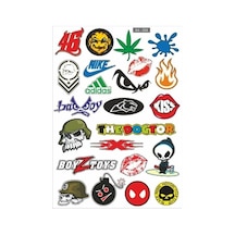 A4 Sticker 004 Tek Paket Çoklu Sticker Standart
