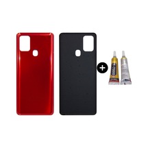 Samsung A21s Sm-a217 Uyumlu Arka Pil Kapağı Kırmızı + B7000 Çok Renkli