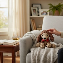 Amigurumi Oyuncak Pelüş Köpek Bej