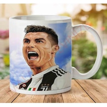 Cristiano Ronaldo Juventus Forma Iki Tarafı Baskılı Kupa Bardak Çok Renkli