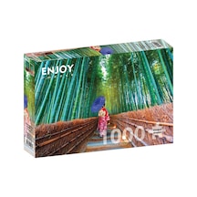 Enjoy 1000 Parça Bambu Ormanında Asyalı Kadın Puzzle