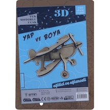 Boyanabilir 3D Ahşap Uçak - Demonte