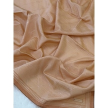 Vakko Vakko-125k41588-so Somon Renk Monogram Pamuk İpek Bordürlü Eşarp Çok Renkli