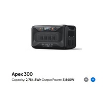Bluettı Apex 300 Taşınabilir Güç İstasyonu 300w İnverterli, Lifepo₄ Bataryalı, Güneş Enerjisi Uyumlu