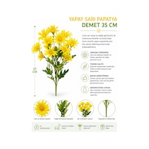 Yapay Sarı Papatya Demet 35 Cm