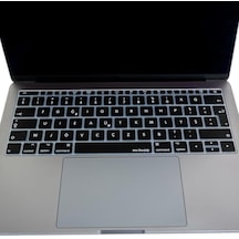 Macbook Klavye Koruyucu A1534 A1708 Uyumlu Türkçe F Baskılı Silikon Klavye Koruyucu Uk Enter Siyah