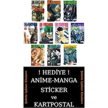 One Punch Man 1-2-3-4-5-6-7-8-9-10 Manga Seti 10 Kitap / Anime-manga Sticker Ve Kartpostal