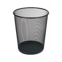 Rubenis Metal File Tel Çöp Kovası Siyah Büyük Boy
