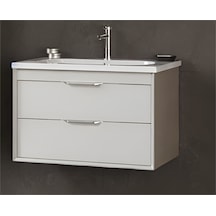 Orka Clay Çift Çekmeceli Alt Modül + Lavabo 100 Mat Beyaz Diğer