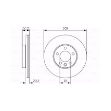 Vw Transporter V 2.0 Tsi 4Motion 2003-2015 Bosch Ön Fren Diski N11.6062