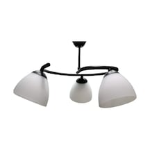Mylights Üçlü Beyaz Opal Camlı Avize Spor Avize