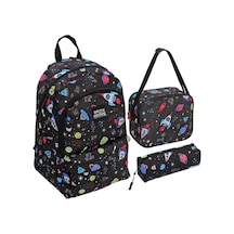 Brick Bag Okul Çantası 3'lü Set 8'li Avantaj Paketi Mıchu Mavi Set