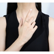 Diamond Line - Gülaylar - Sarı Altın 14 Ayar Trend Yüzük (528823520)