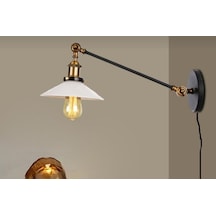 Mylights Retro Rustik Kablolu Okuma Lambası Gece Lambası Siyah