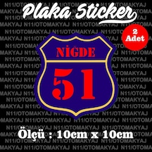 51 Niğde İl Şehir Plaka Sticker Futbol Spor Kulüb
