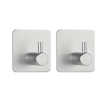 Yapışkanlı Metal Banyo Eşya Askılığı Al4619 2 Adet Gümüş