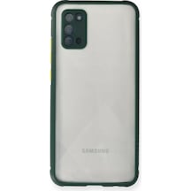 Samsung Galaxy A02s Kılıf Miami Şeffaf Silikon - Koyu Yeşil
